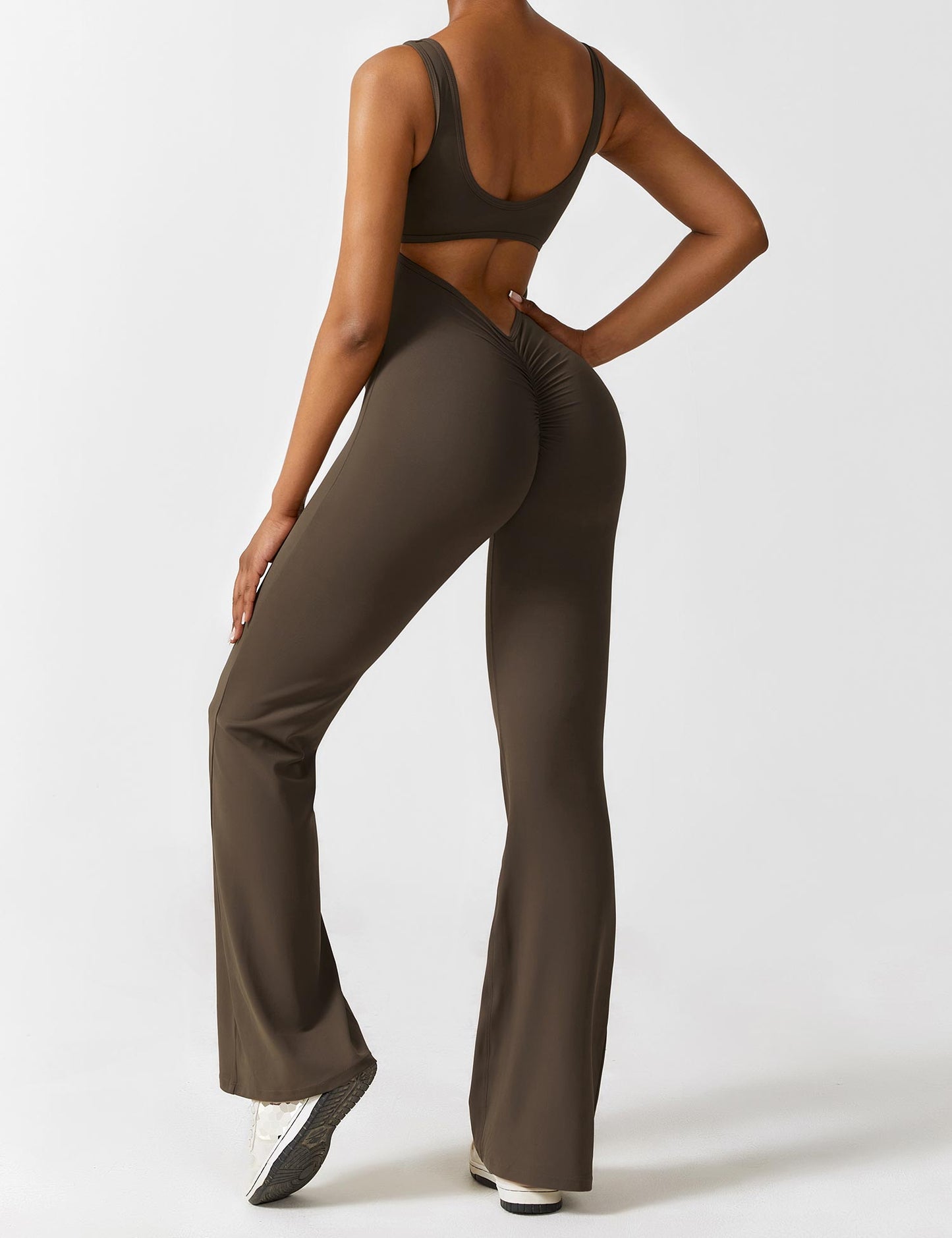 Paola™ V-Back Flared Jumpsuit