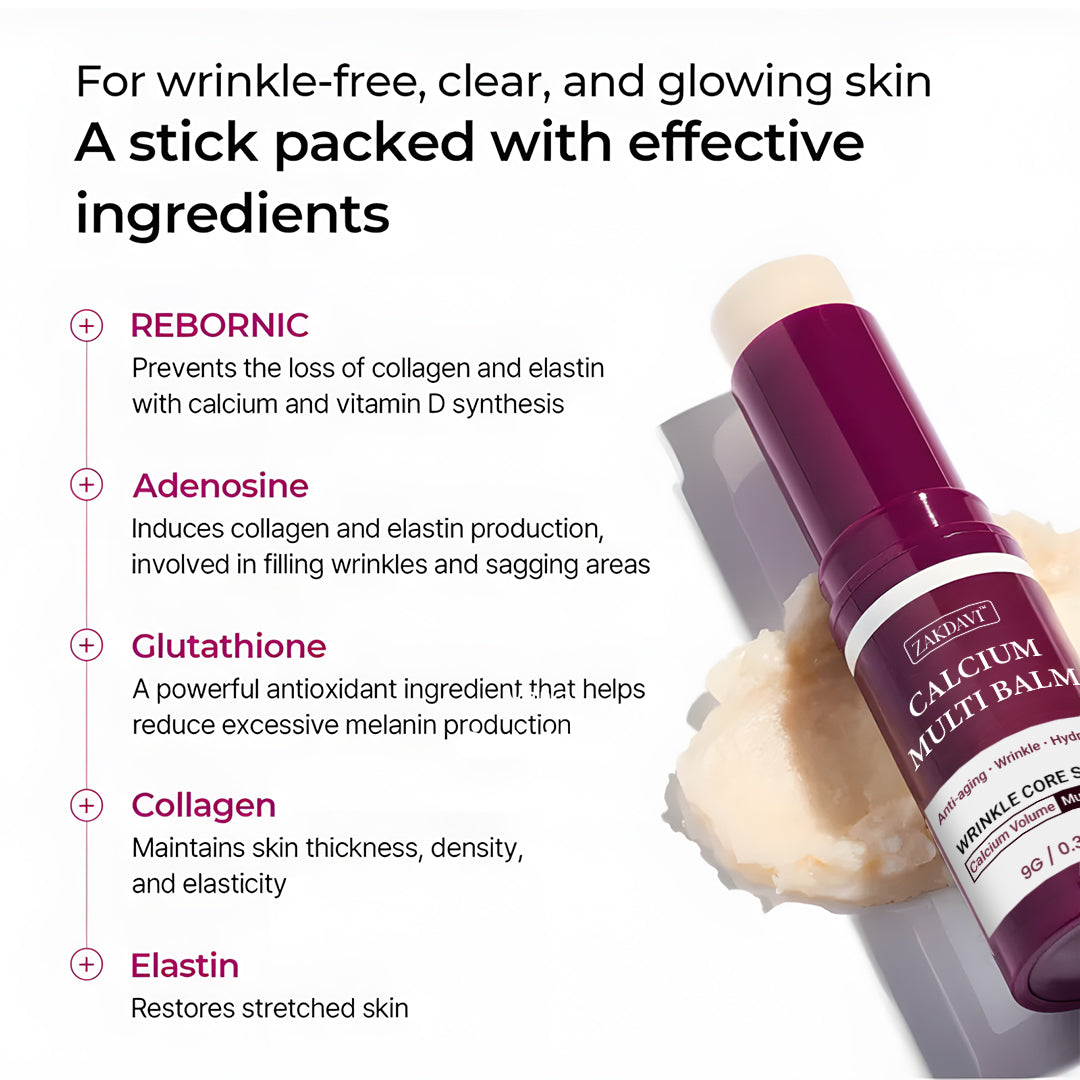 ✨ Zakdavi™ Calcium Multi Balm | Anti-Aging Stick Targeting Wrinkles, Sagging & Fine Lines ✨