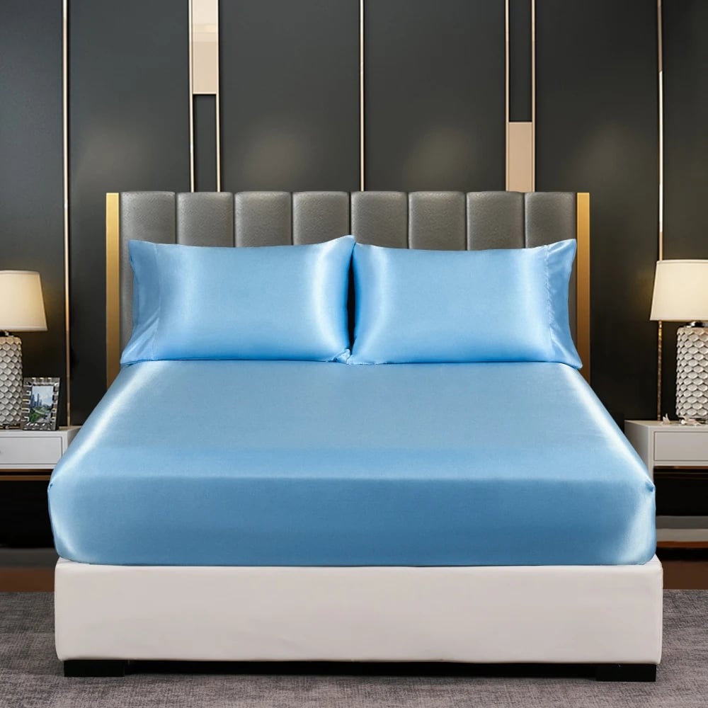 Liora — Breathable Ice Silk Bedding Set with Wrinkle-Resistant Fit