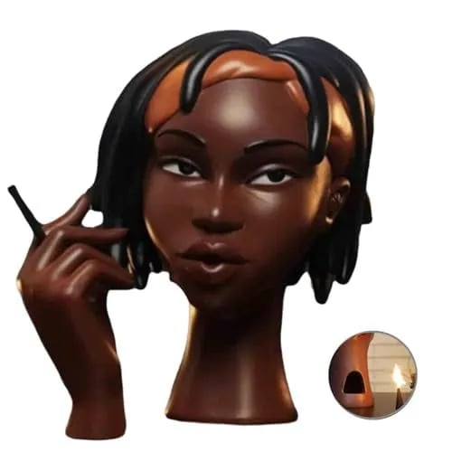 Zen Beauty | Exquisite Black Woman Head Incense Burner