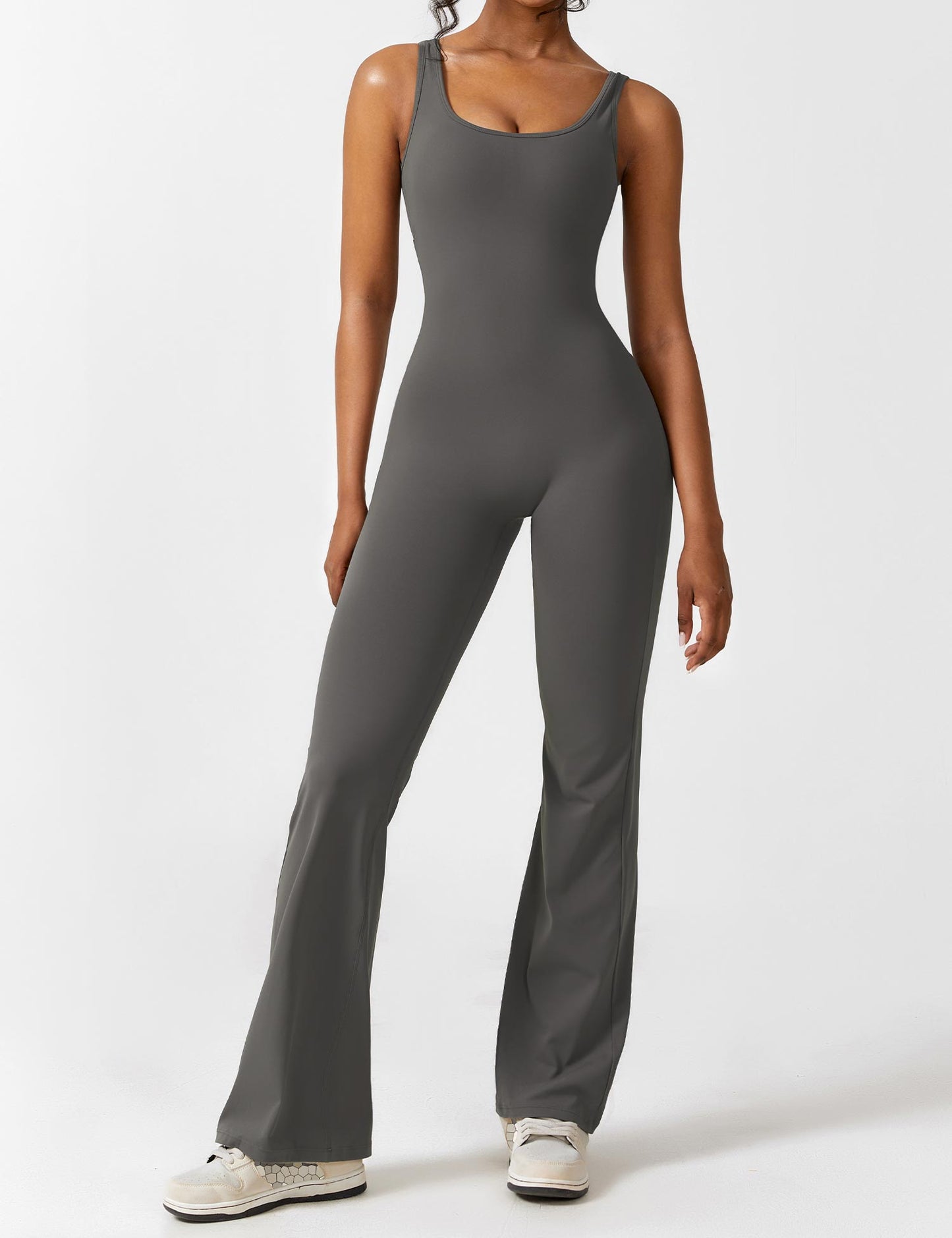 Paola™ V-Back Flared Jumpsuit