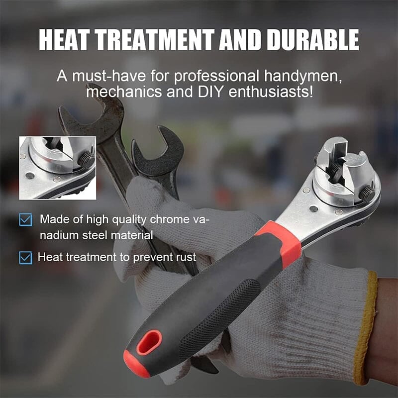 360° Rotatable Ratchet Wrench for Every Bolt Task