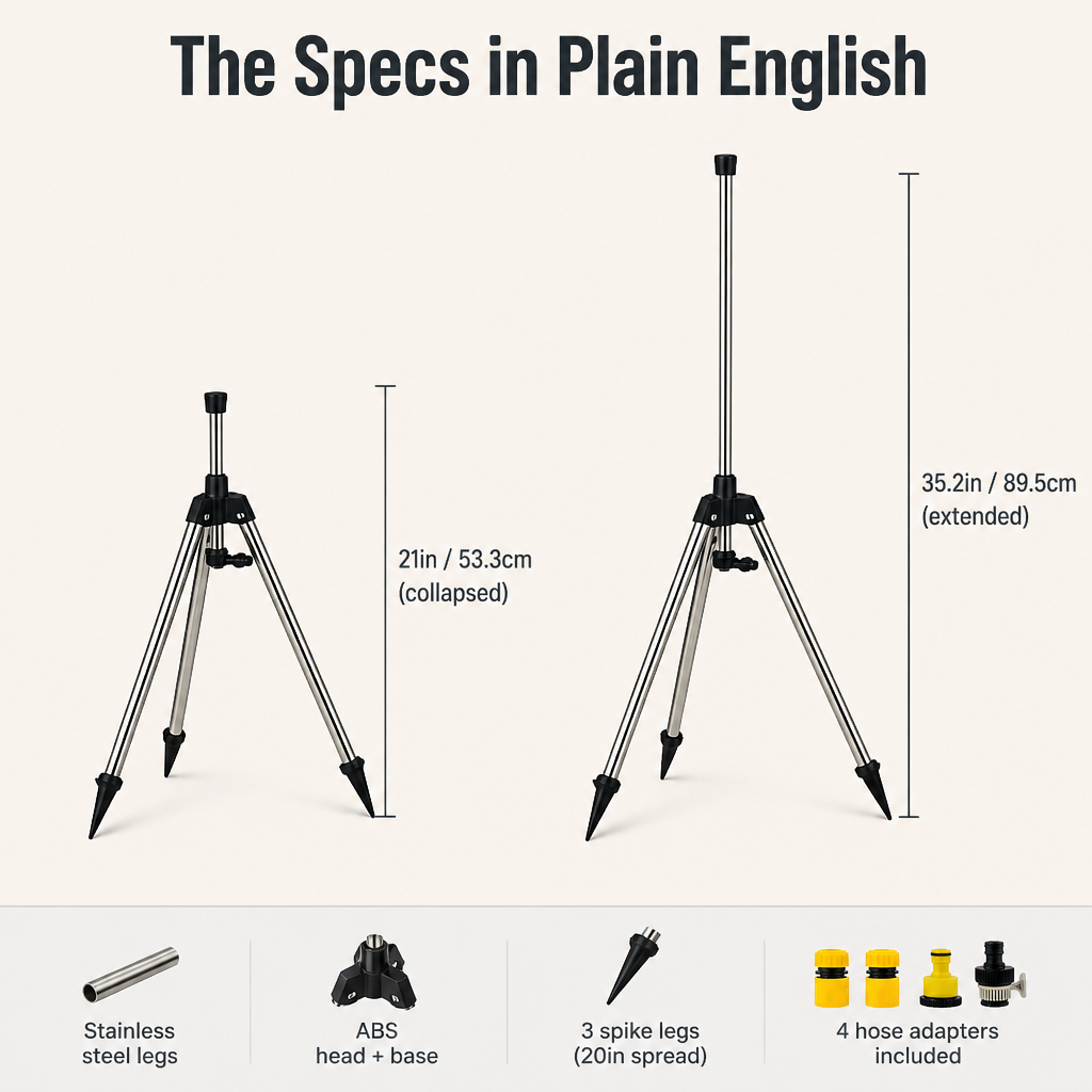 HydraMist™ — Raise Your Sprinkler Over the Plants and Reach Every Angle