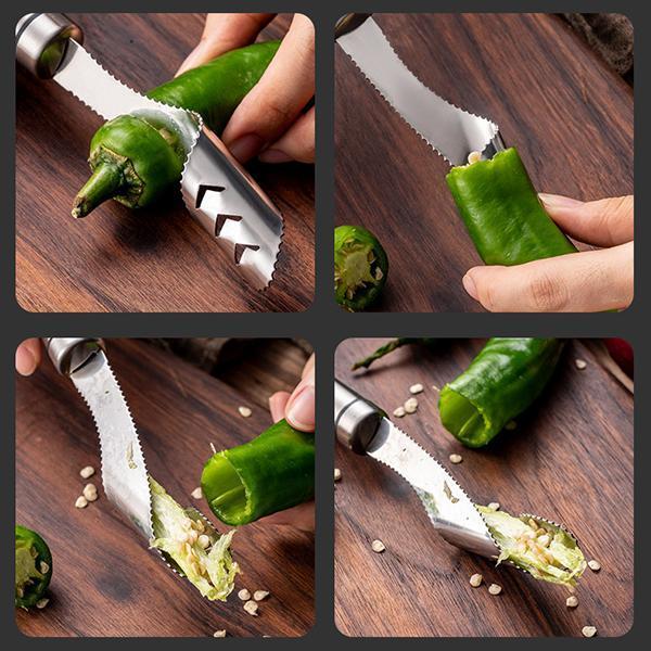 BlazeCore™ Pepper Corer — Slice Like a Pro and Enjoy Mess-Free Kitchen Magic Every Time