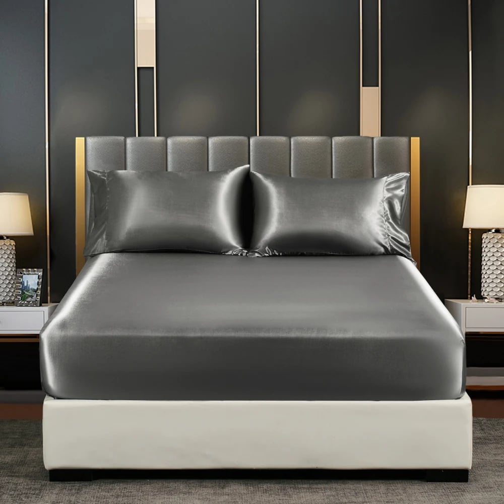 Liora — Breathable Ice Silk Bedding Set with Wrinkle-Resistant Fit