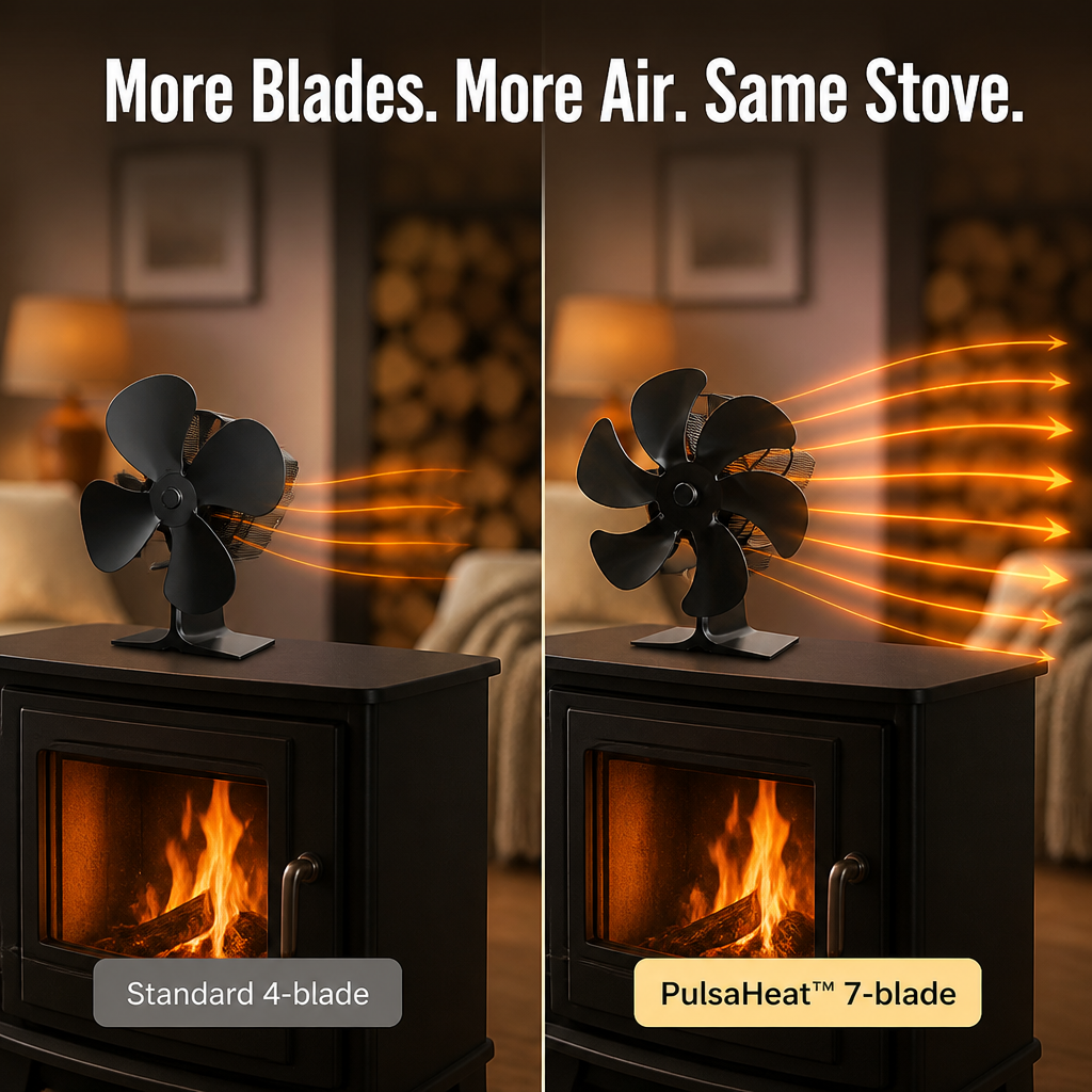 PulsaHeat™ — Drive Wood Stove Warmth Into Every Chilly Corner Of Your Room