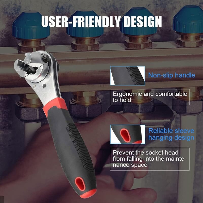 360° Rotatable Ratchet Wrench for Every Bolt Task