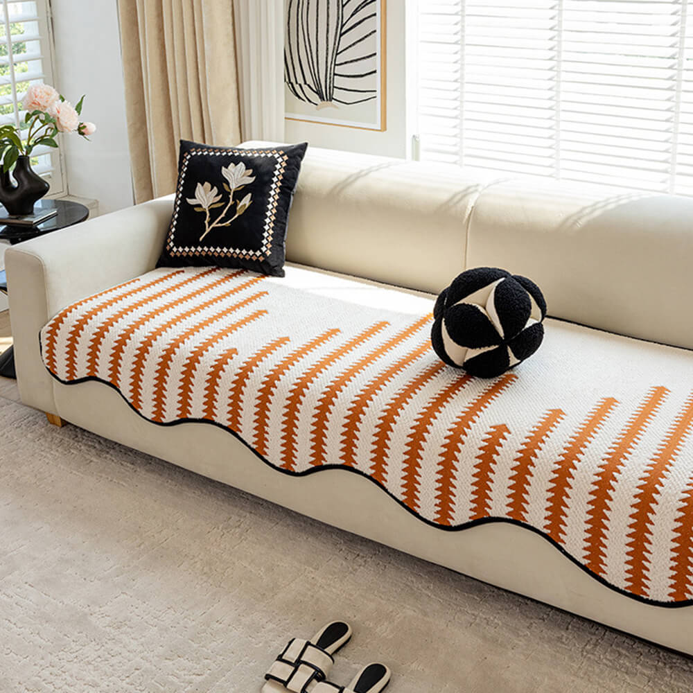WaveLuxe™ Chenille Couch Cover — Wrap Your Sofa in Plush Protection and Effortless Style