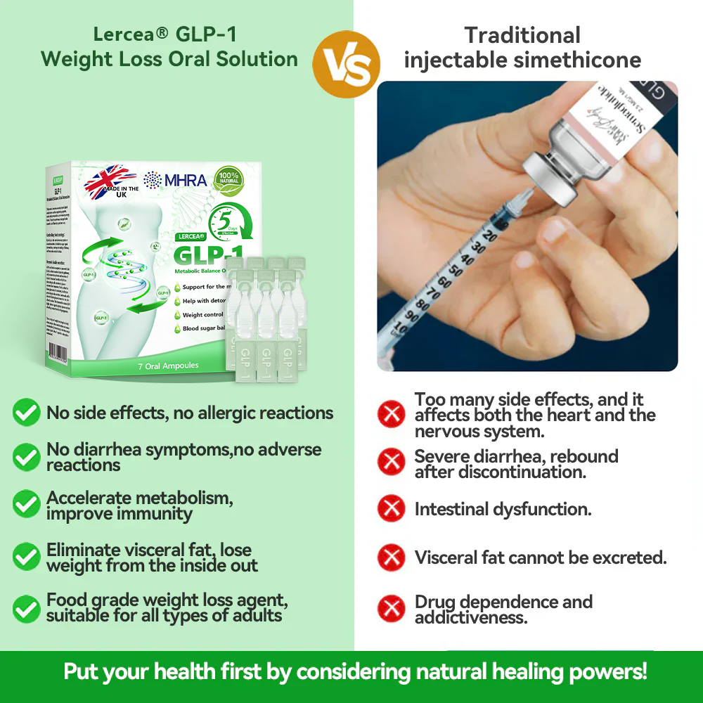 Officially Certified by the UK NHS Flagship Store Direct Sales | LERCEA® GLP-1 Metabolic Balance Oral Ampoules: Ideal for Obesity, Cardiovascular Diseases, Diabetes, Sleep Apnea Syndrome, Joint Problems, and More🌿