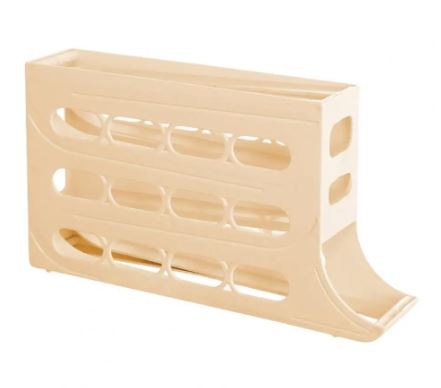 4-Layer Rolling Egg Rack 30-Egg Storage Box for Fridge Space-Saving Organizer