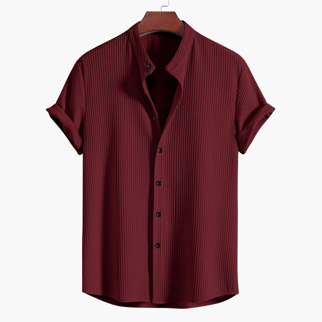 ValorEdge™ Mens Stand Collar Shirt — Own Every Room with Effortless Confidence and All-Day Comfort