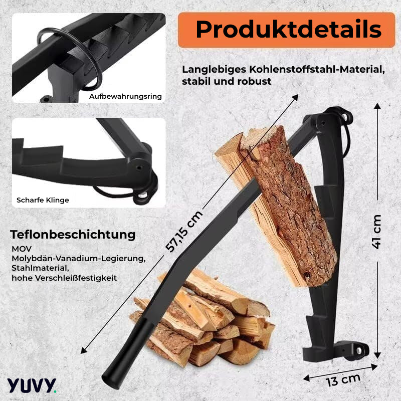 VeroWood — Wall-Mounted Log Splitter with Durable Steel Blade