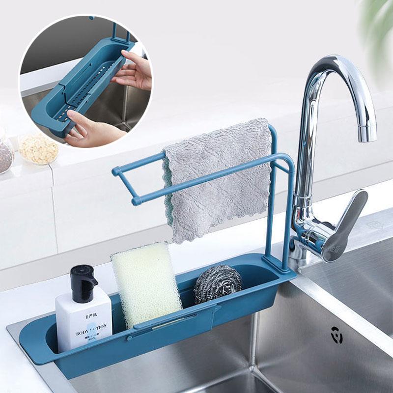 VersaDry™ Telescopic Sink Rack — Keep Your Kitchen Fresh, Dry, and Effortlessly Organized Every Day