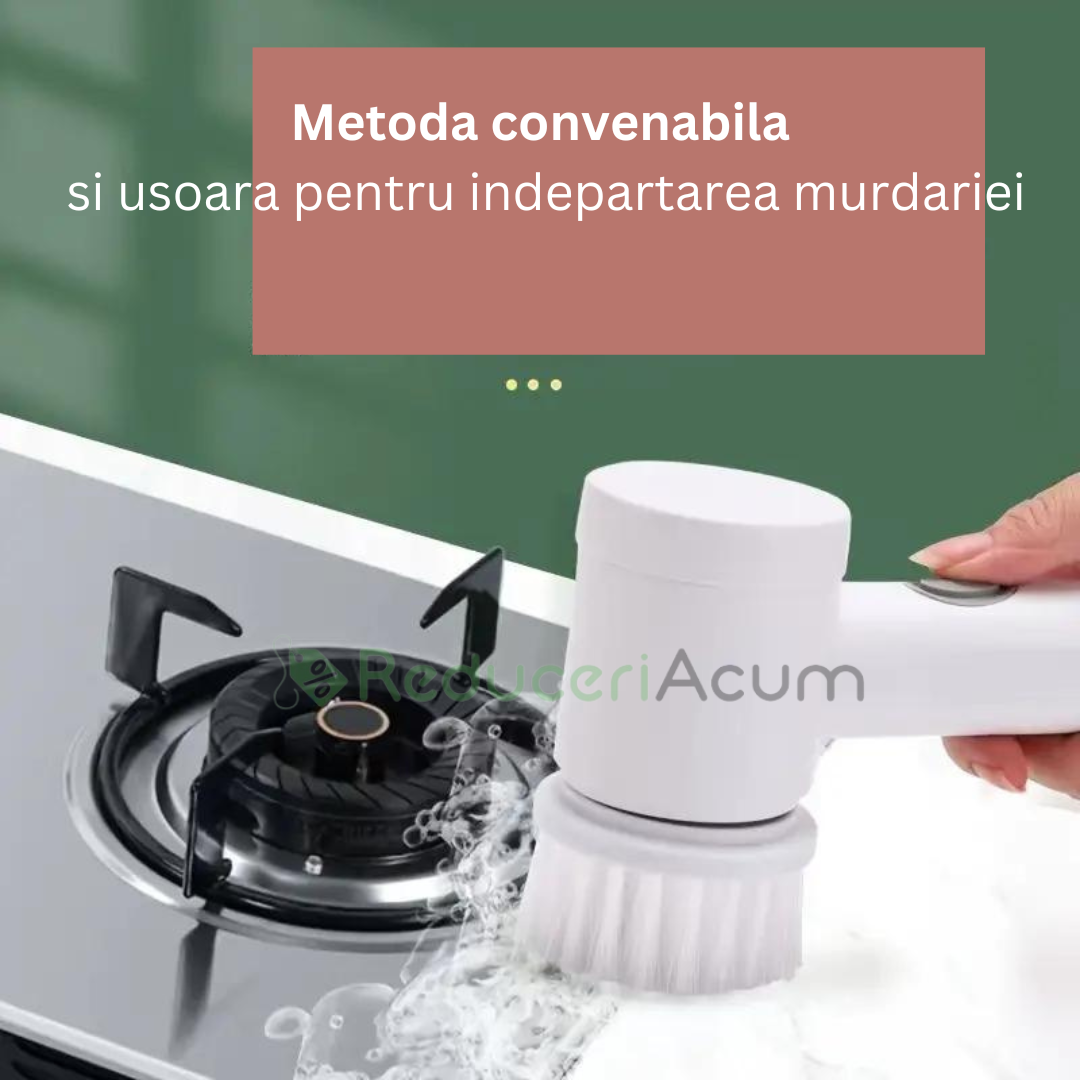 5in1 Electric Magic Cleaning Brush for Dishes, Bathroom, and Kitchen