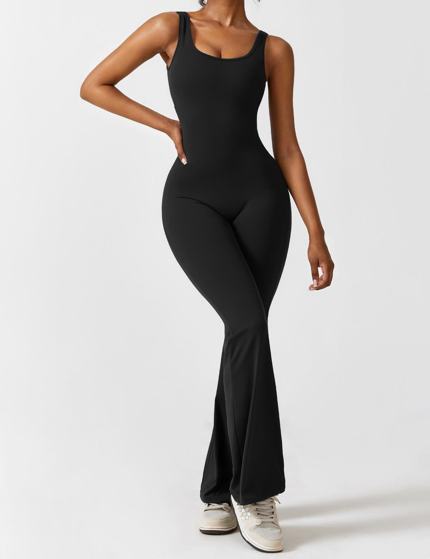 Paola™ V-Back Flared Jumpsuit