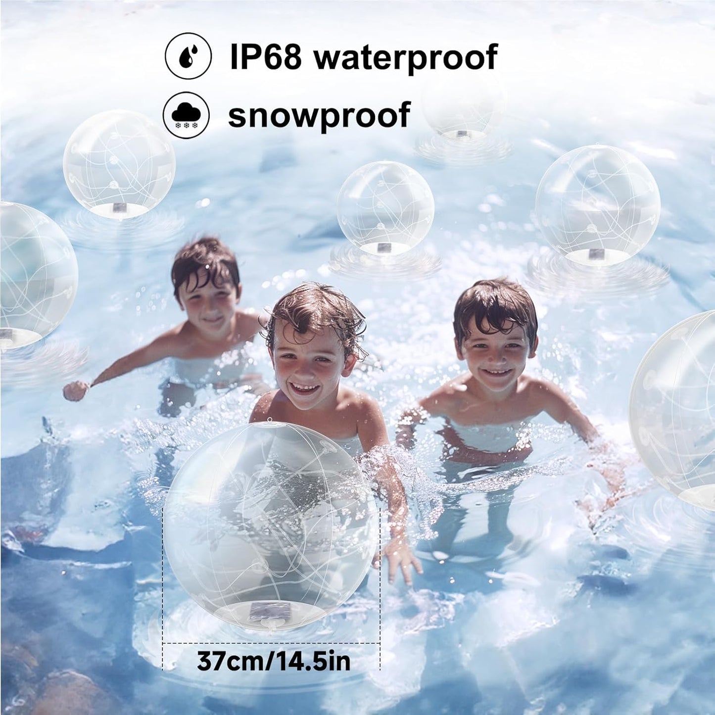 1+1 FREE | EcoGlow | Solar Floating Pool Lights – Waterproof & Color Changing