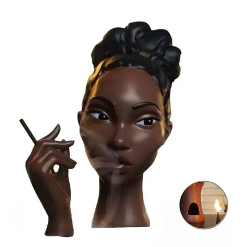 Zen Beauty | Exquisite Black Woman Head Incense Burner