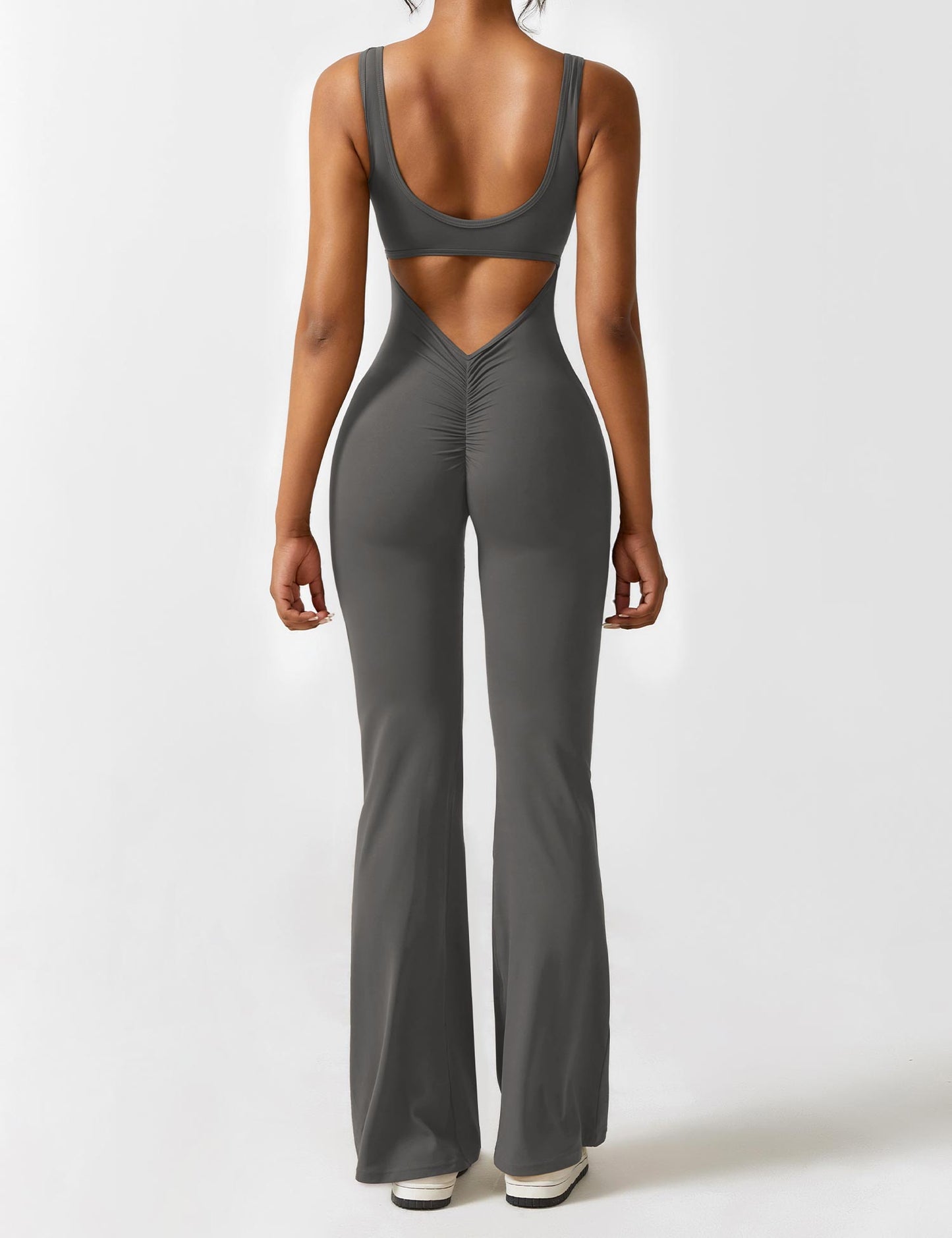 Paola™ V-Back Flared Jumpsuit