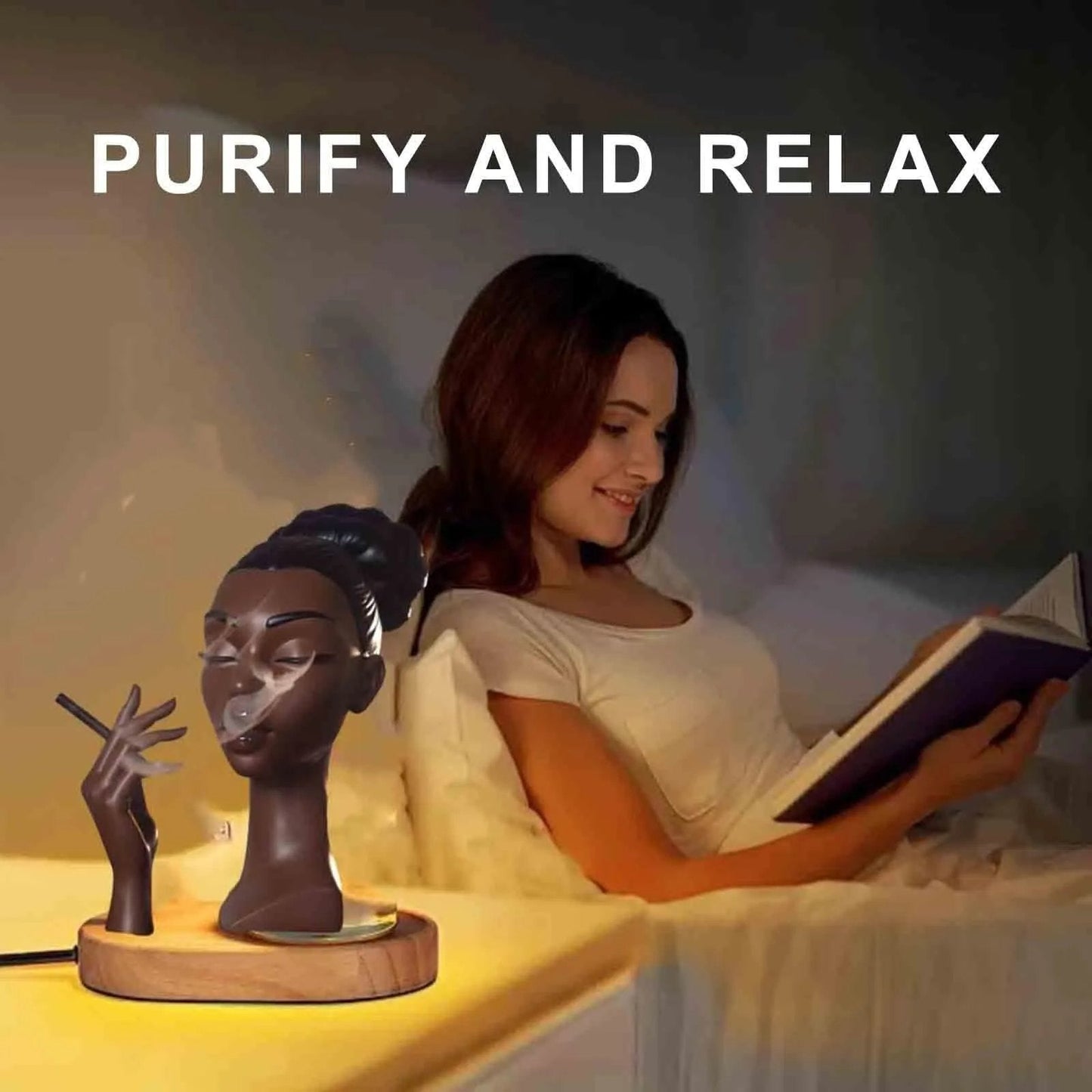Zen Beauty | Exquisite Black Woman Head Incense Burner