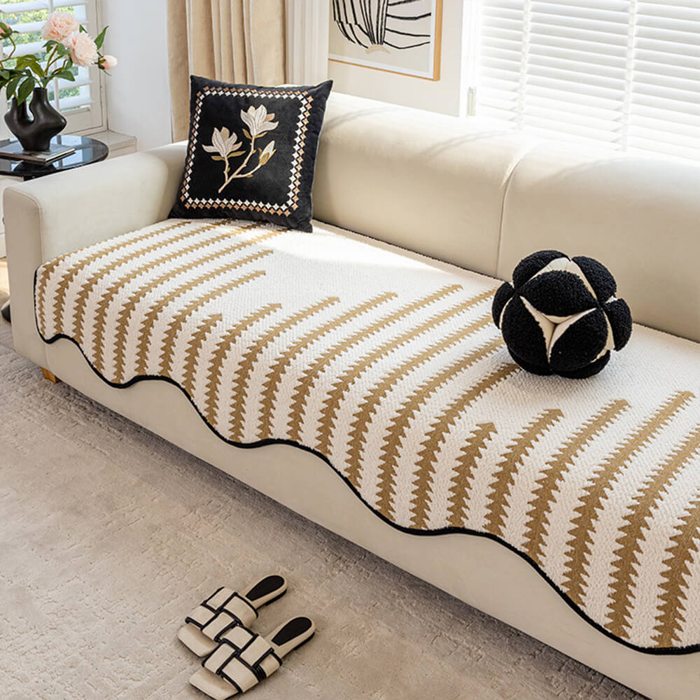WaveLuxe™ Chenille Couch Cover — Wrap Your Sofa in Plush Protection and Effortless Style