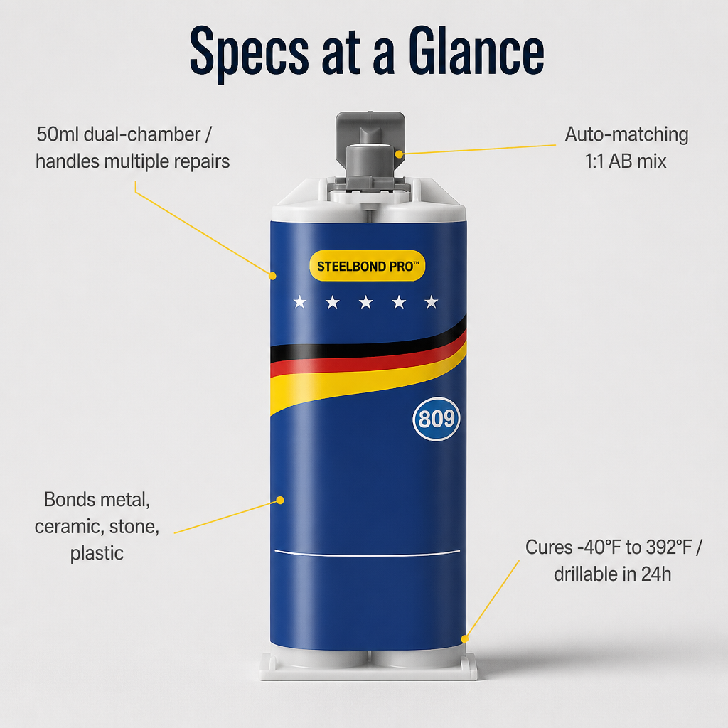 SteelBond Pro™ — Repair Cracked Metal in 60 Minutes Without Welding Equipment