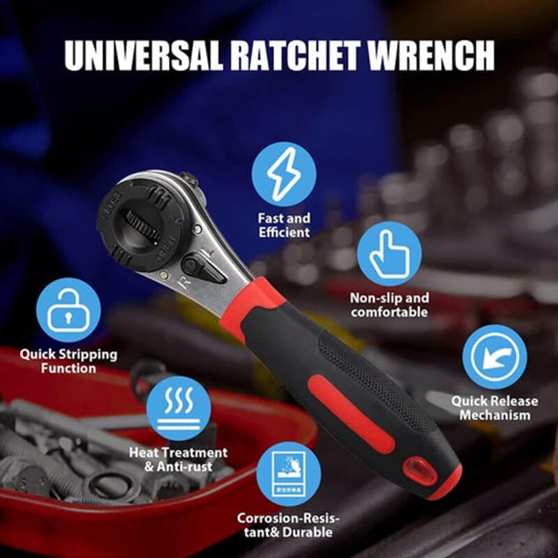360° Rotatable Ratchet Wrench for Every Bolt Task