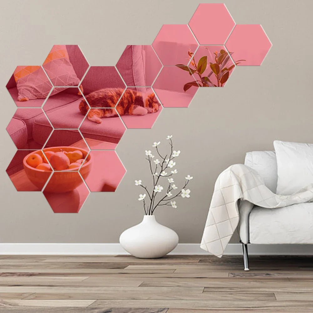 Hexmirror™ | Hexagon-Shaped Mirror Wall Sticker | 50% OFF