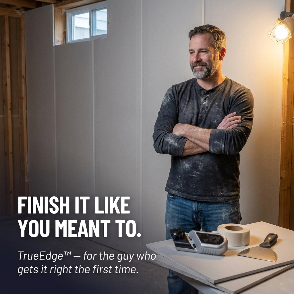 TrueEdge™ — Achieve Drywall Edges That Tape Flat with One Smooth Stroke