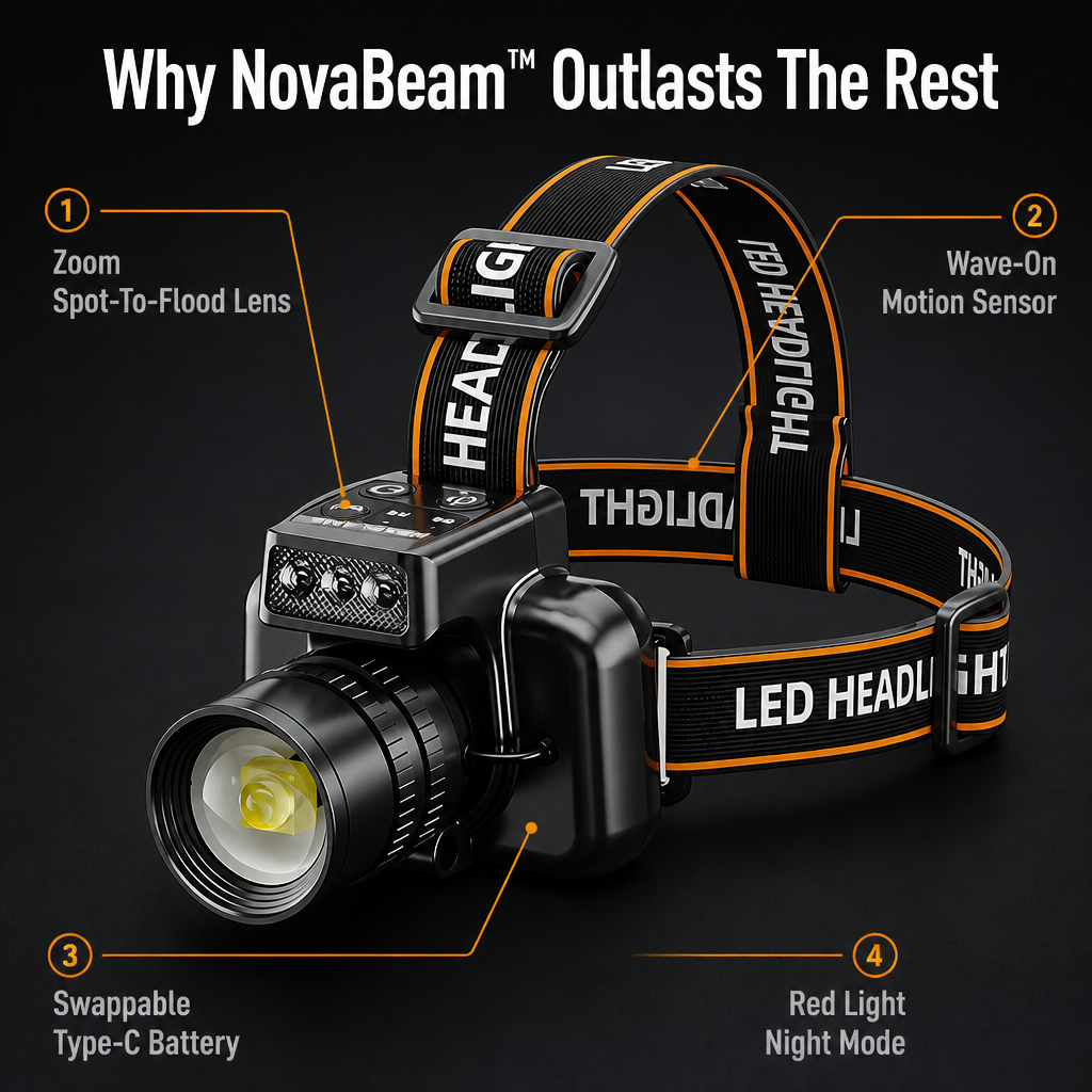 NovaBeam™ — Command the Night with Relentless, Hands-Free Illumination