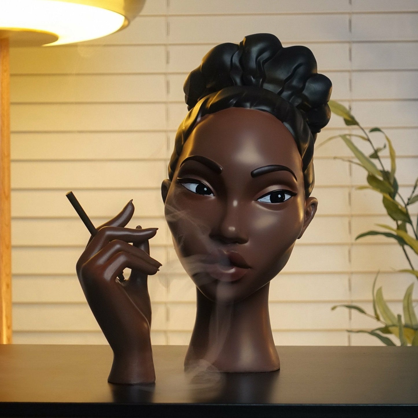 Zen Beauty | Exquisite Black Woman Head Incense Burner