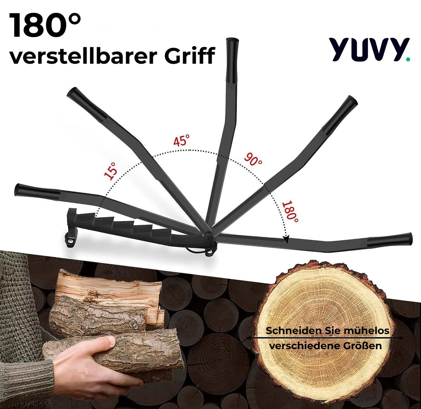 VeroWood — Wall-Mounted Log Splitter with Durable Steel Blade