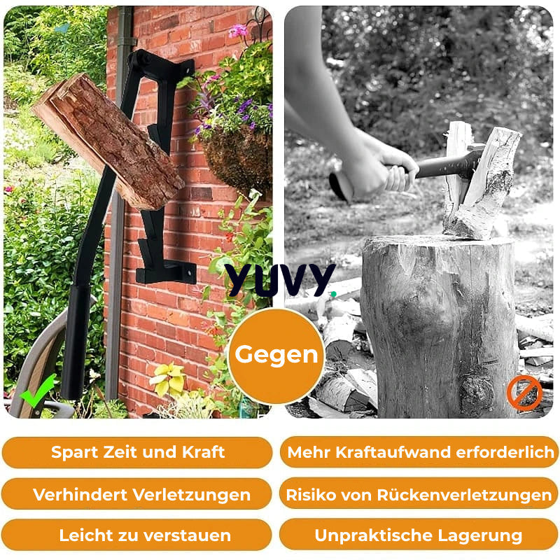 VeroWood — Wall-Mounted Log Splitter with Durable Steel Blade