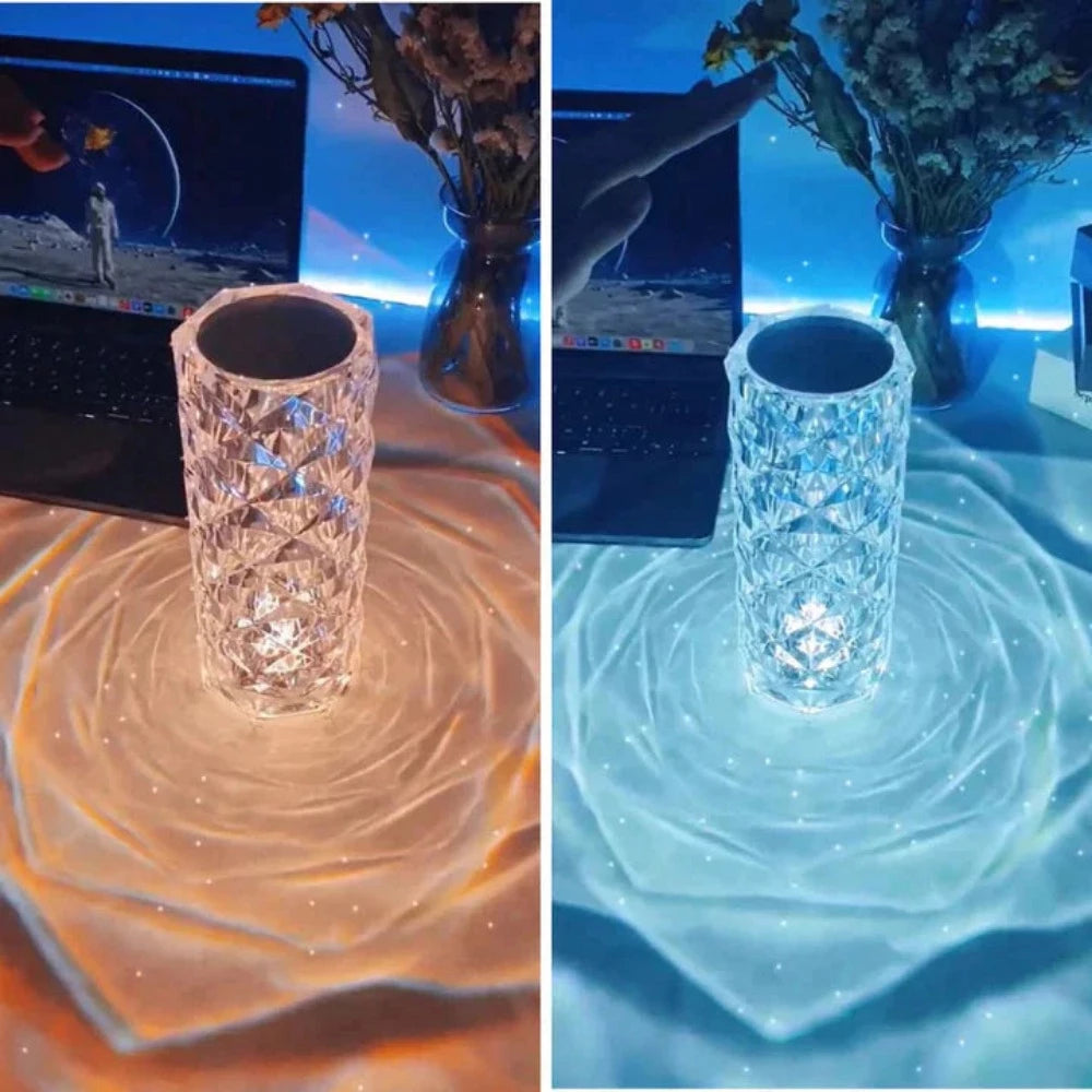 Multi-Color Diamond Crystal Lamp