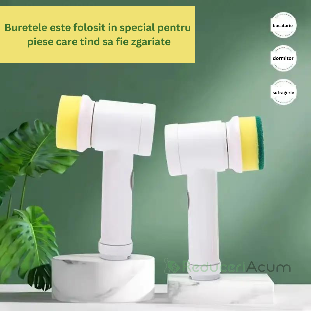 5in1 Electric Magic Cleaning Brush for Dishes, Bathroom, and Kitchen