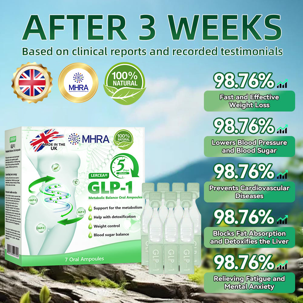 Officially Certified by the UK NHS Flagship Store Direct Sales | LERCEA® GLP-1 Metabolic Balance Oral Ampoules: Ideal for Obesity, Cardiovascular Diseases, Diabetes, Sleep Apnea Syndrome, Joint Problems, and More🌿