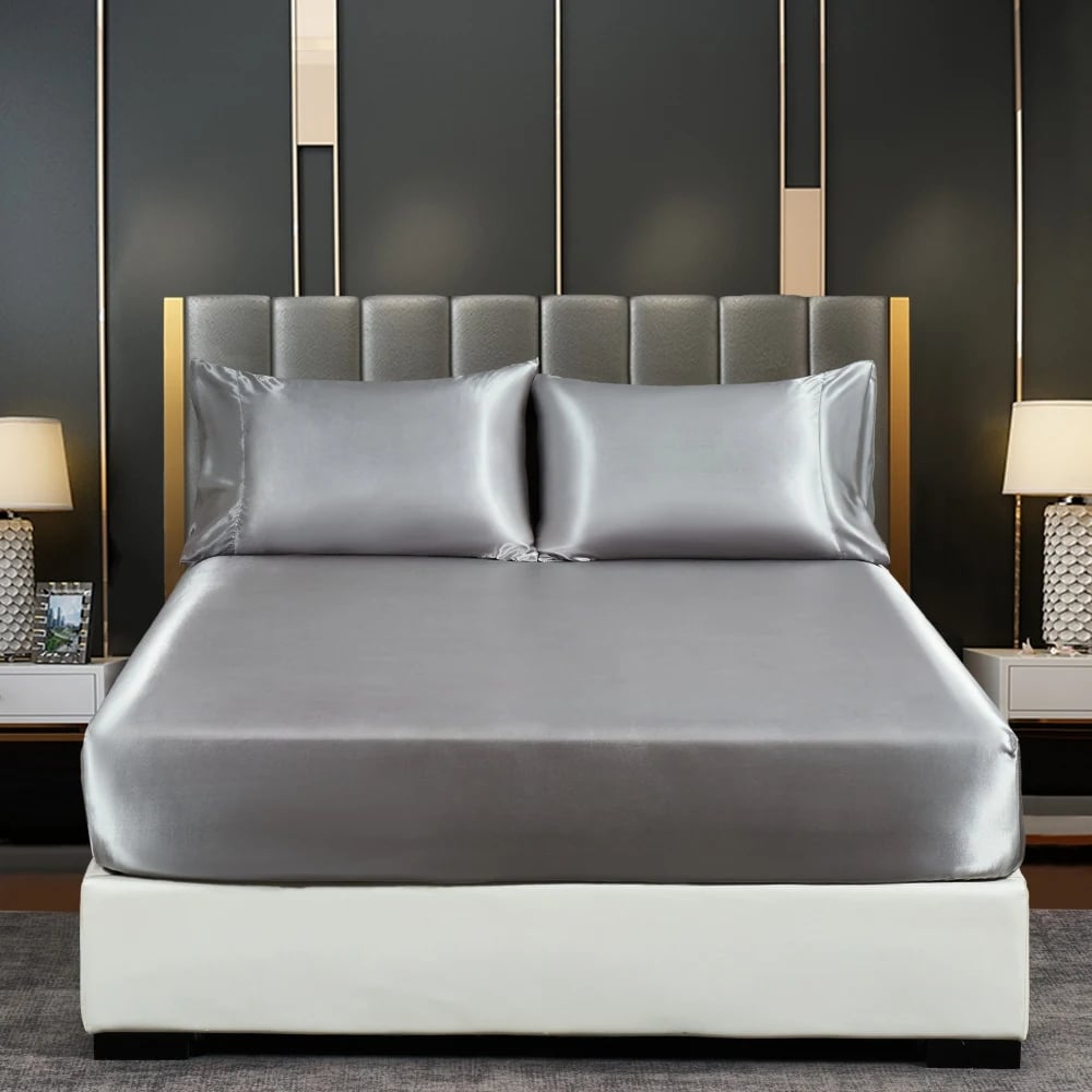 Liora — Breathable Ice Silk Bedding Set with Wrinkle-Resistant Fit