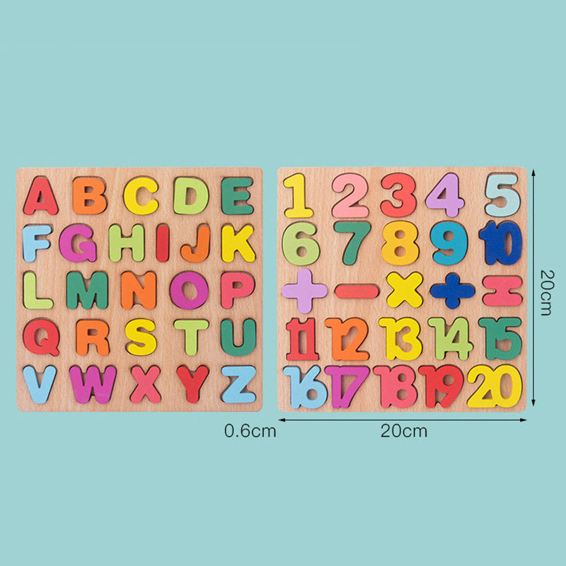 ABCMatch | Wooden Alphabet Number Shape Puzzle