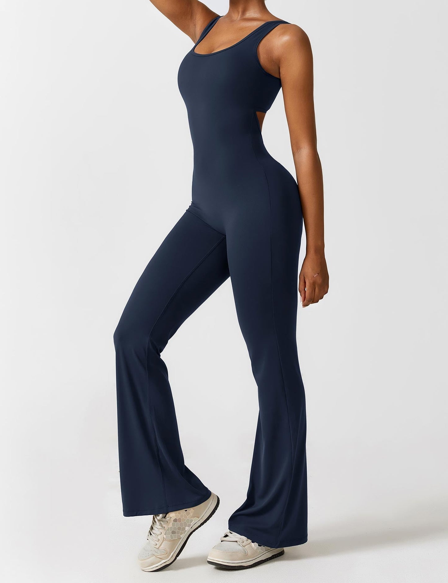 Paola™ V-Back Flared Jumpsuit