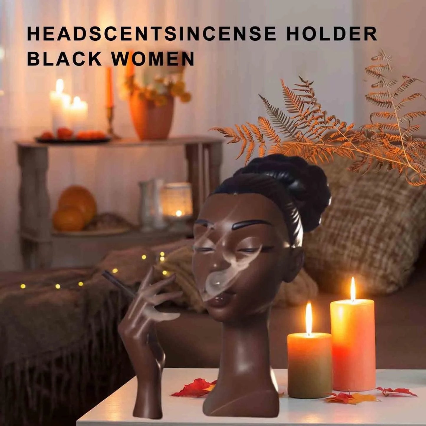 Zen Beauty | Exquisite Black Woman Head Incense Burner
