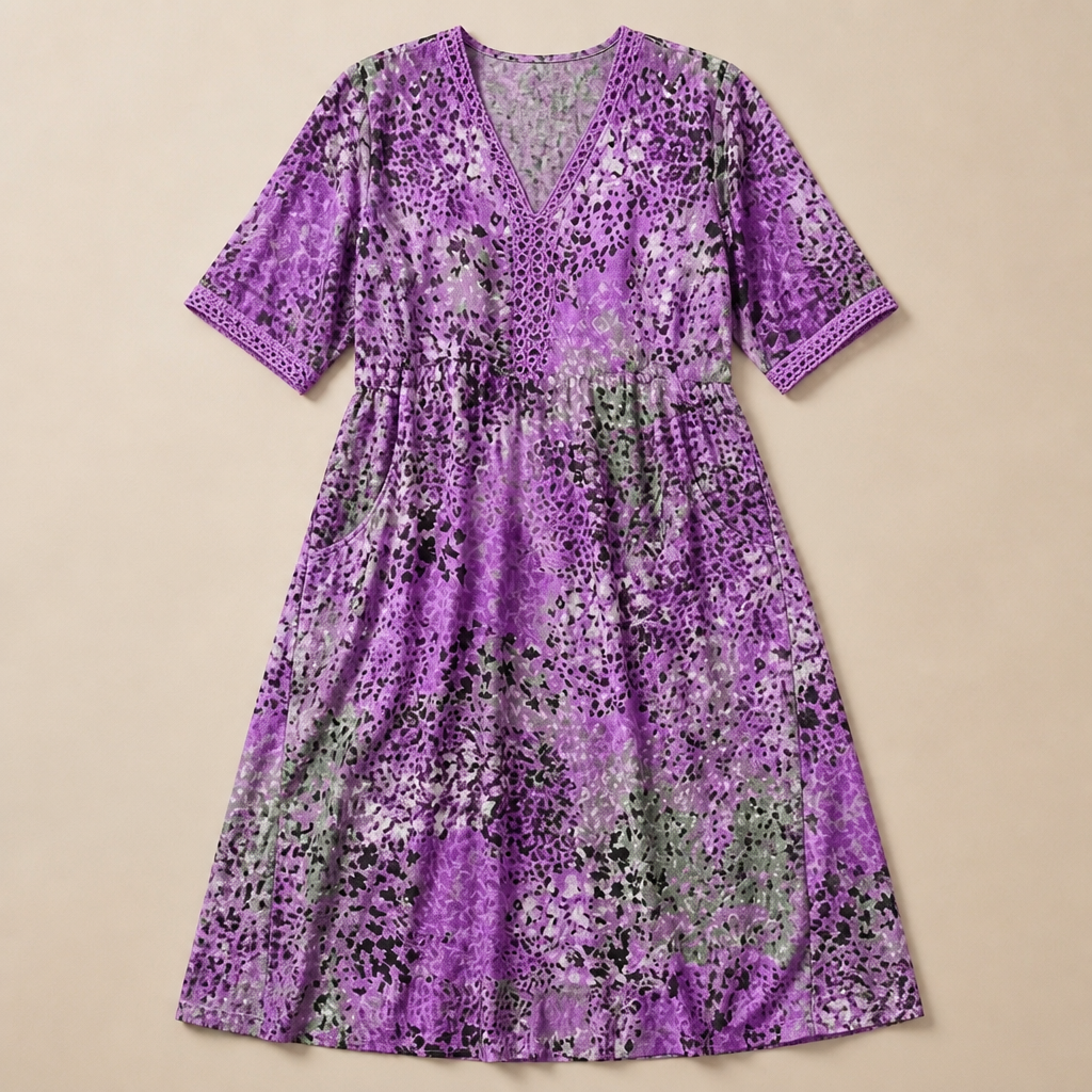 Aesthetic — printed boho midi dress focused on style, comfort, and sophisticated-vacation vibe.