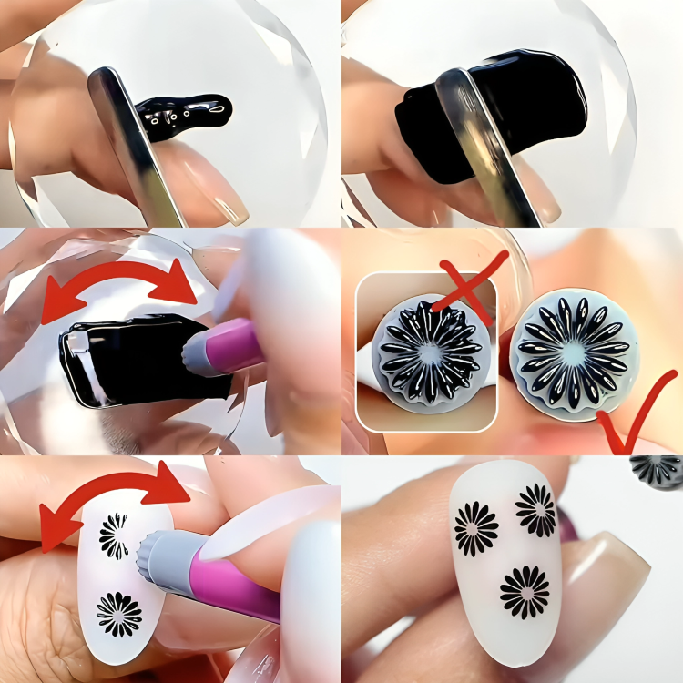 5+5 Free | Elite Nail Art Strips Quick Nail Design Stamping