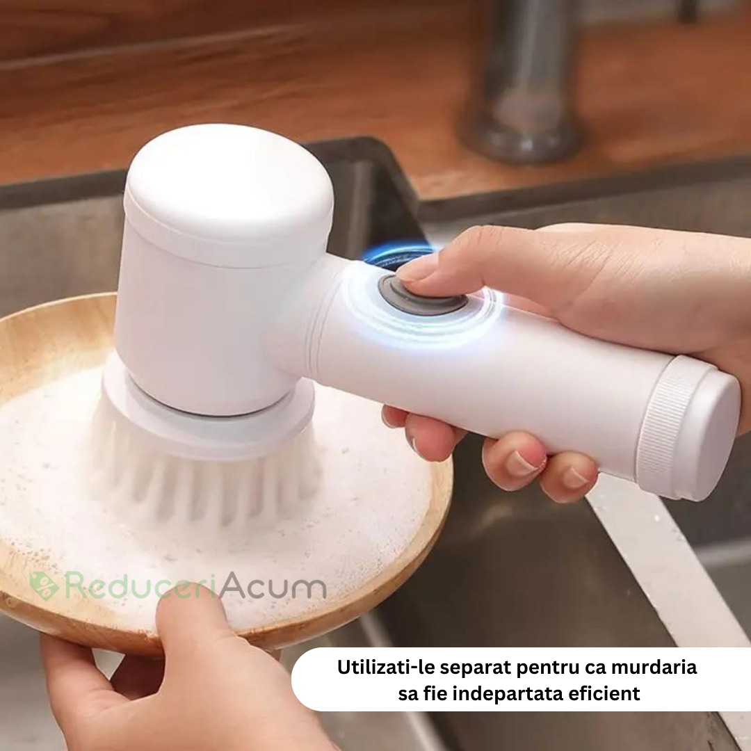 5in1 Electric Magic Cleaning Brush for Dishes, Bathroom, and Kitchen