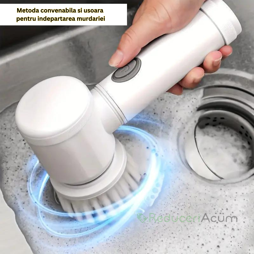 5in1 Electric Magic Cleaning Brush for Dishes, Bathroom, and Kitchen