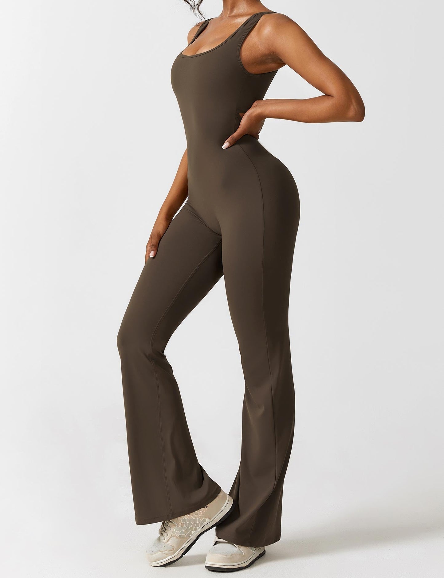 Paola™ V-Back Flared Jumpsuit