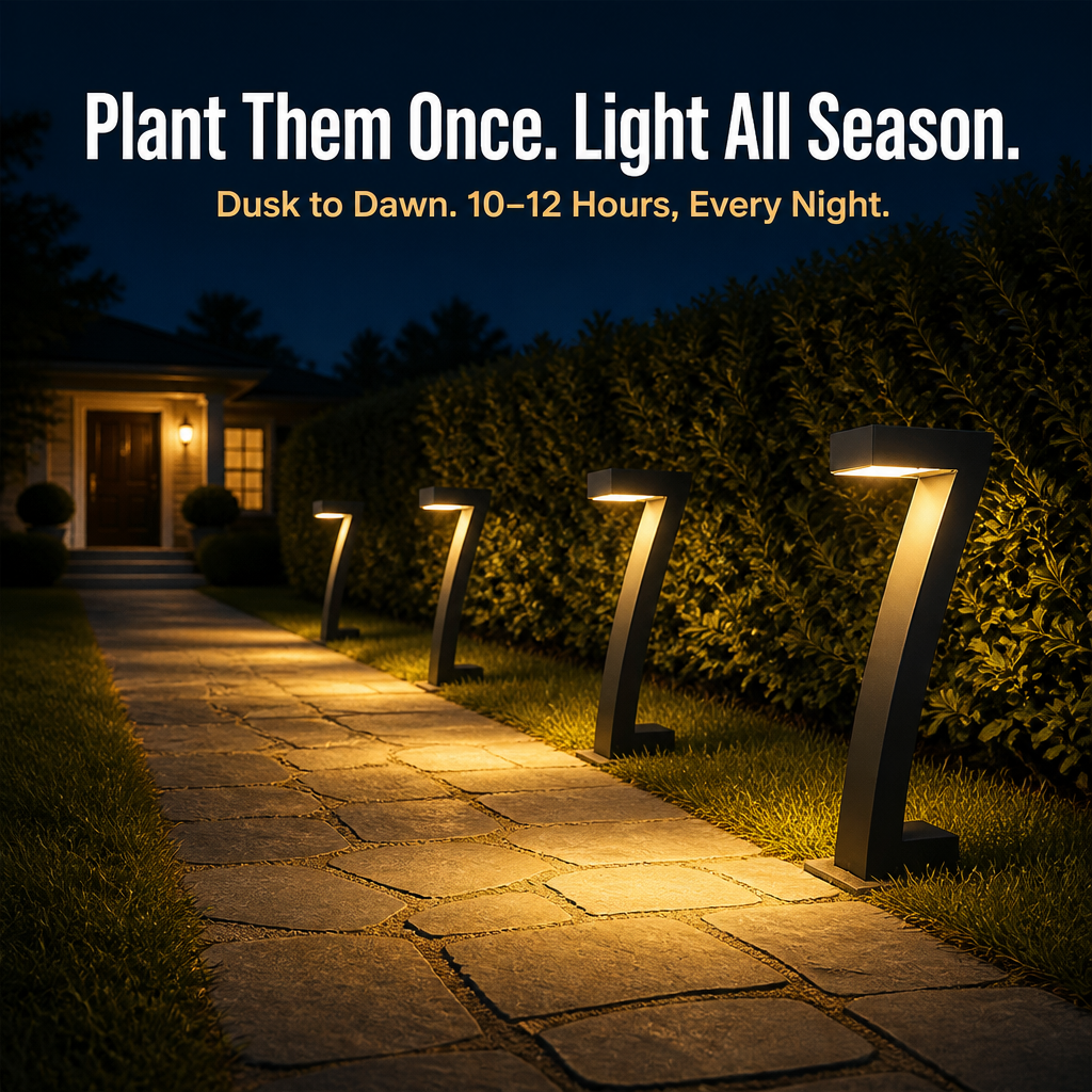 LuminaGlow™ — Illuminate Your Way With Artistic Solar Radiance Till Dawn