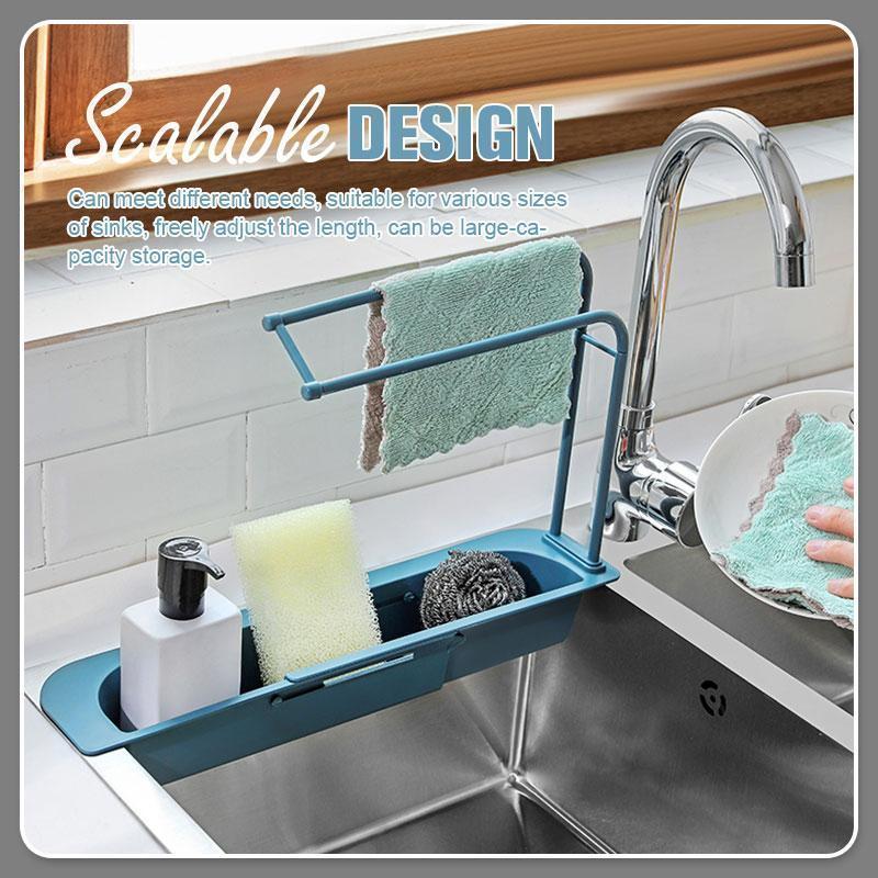 VersaDry™ Telescopic Sink Rack — Keep Your Kitchen Fresh, Dry, and Effortlessly Organized Every Day