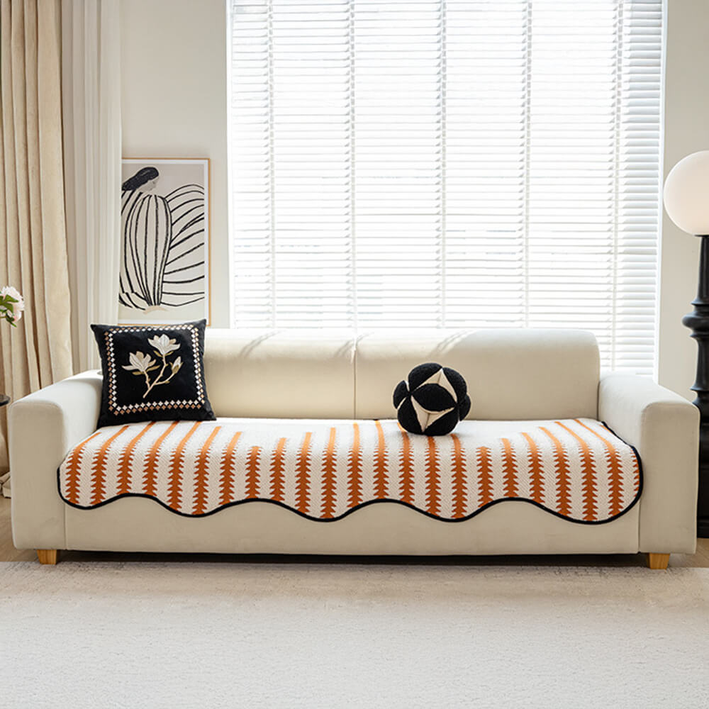 WaveLuxe™ Chenille Couch Cover — Wrap Your Sofa in Plush Protection and Effortless Style