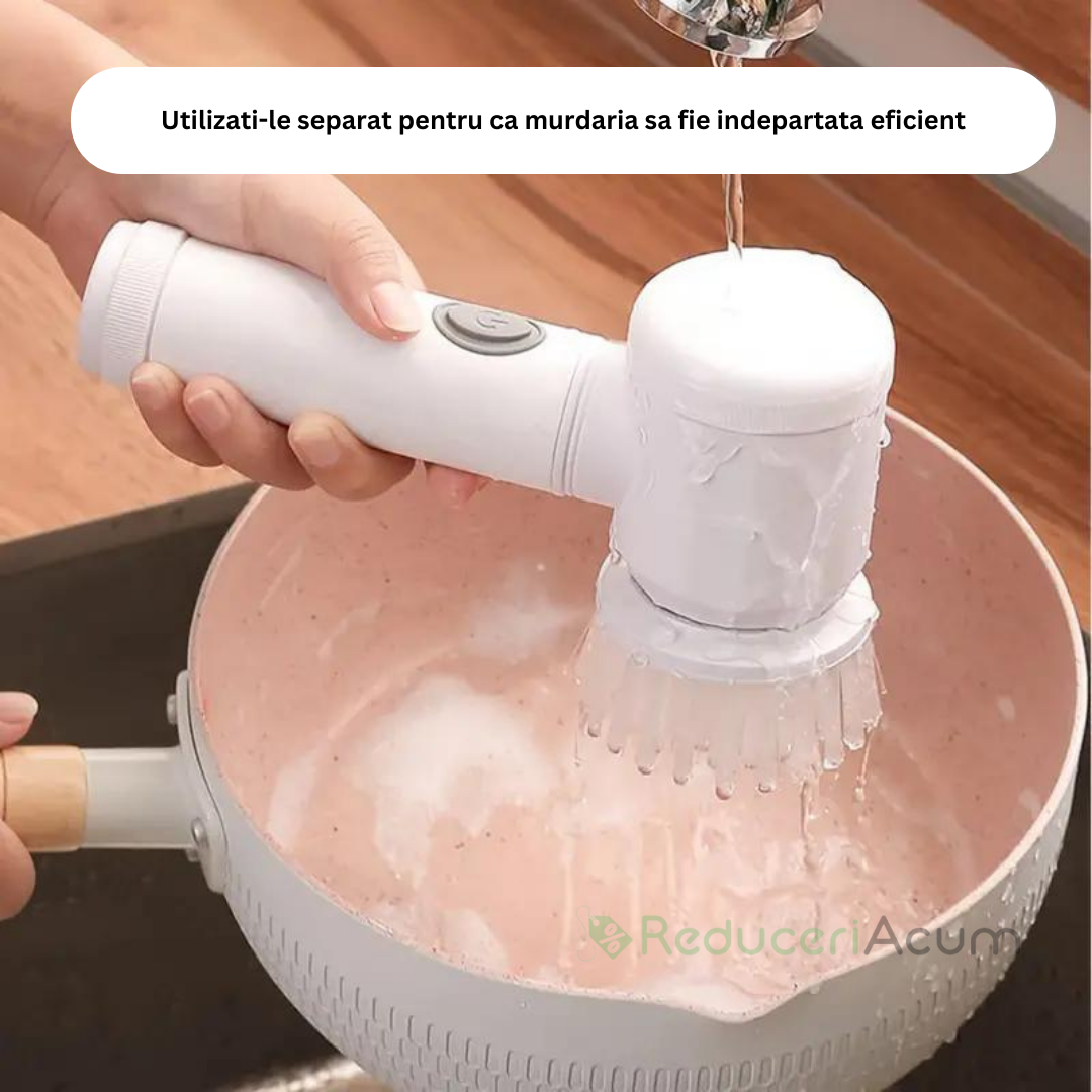 5in1 Electric Magic Cleaning Brush for Dishes, Bathroom, and Kitchen