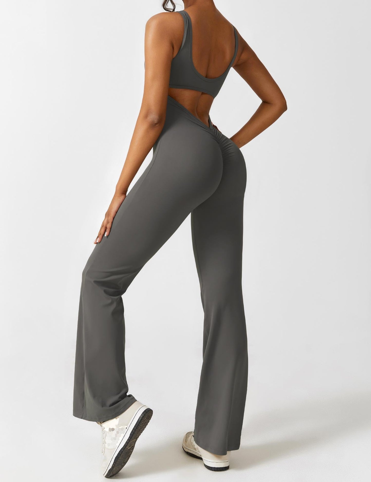 Paola™ V-Back Flared Jumpsuit