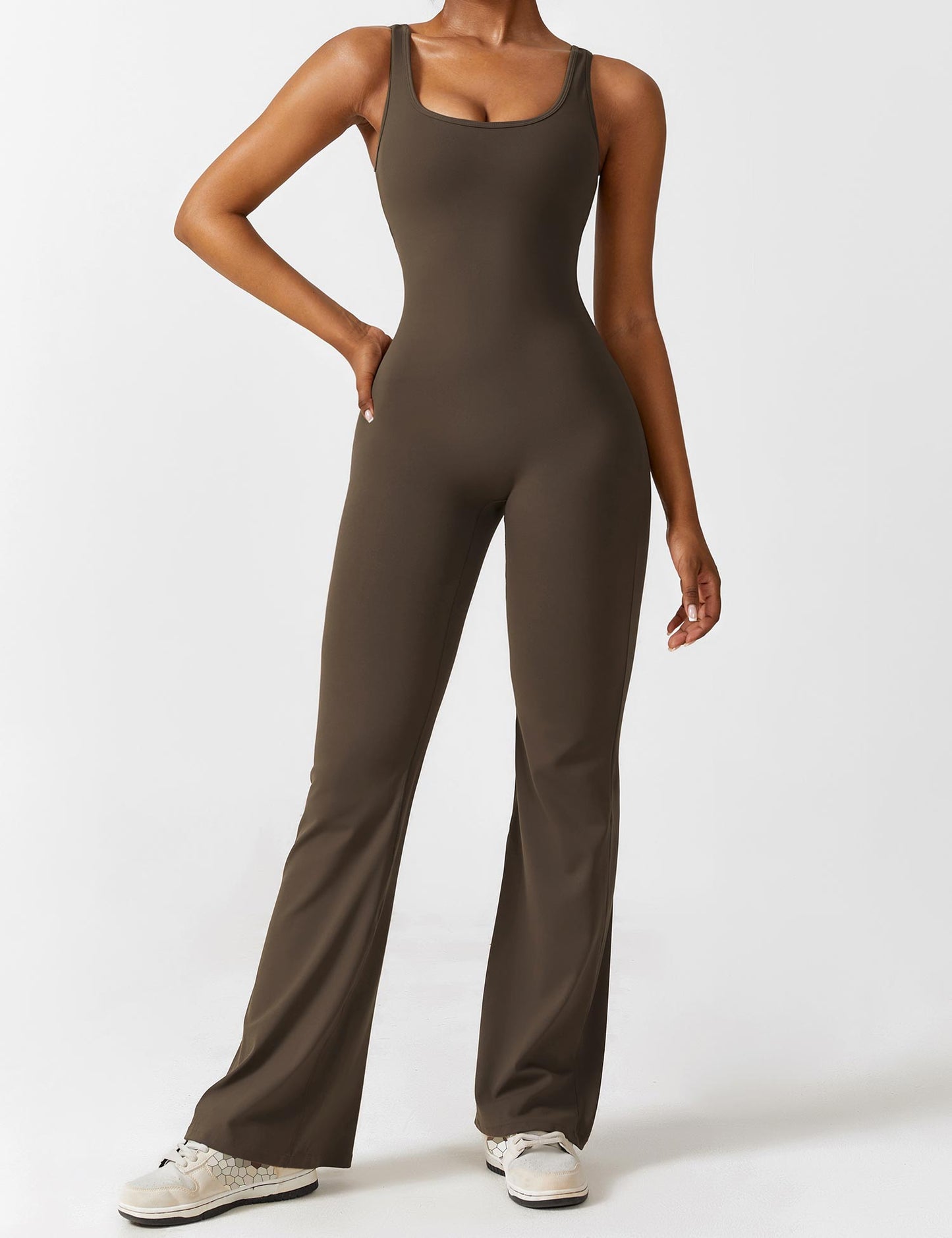 Paola™ V-Back Flared Jumpsuit